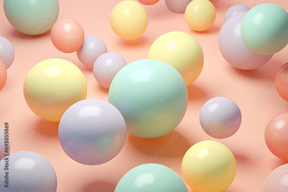 Soft Pop Style Pastel Sphere Collection