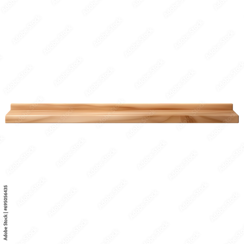 Simple wooden frame isolated on transparent background