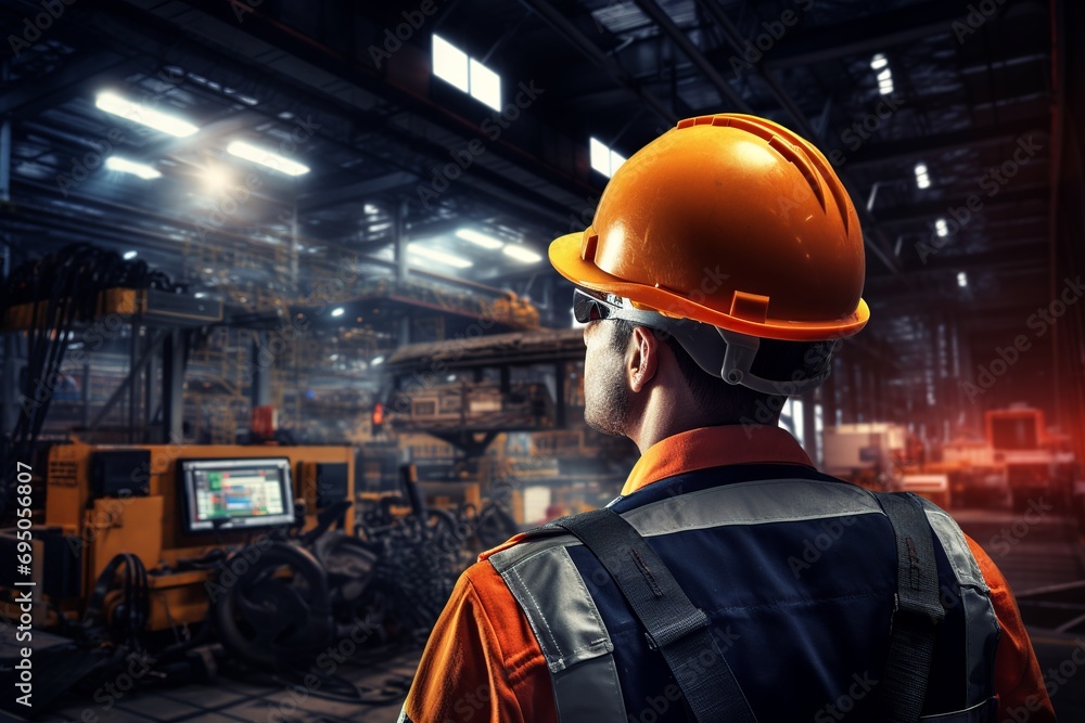 Step into the world of manufacturing as this close-up photo captures a Production Engineer collaborating with a team on the assembly line. With a focus on providing guidance and expertise Step into the world of manufacturing as this close-up photo captures a Production Engineer collaborating with a team on the assembly line. With a focus on providing guidance and expertise