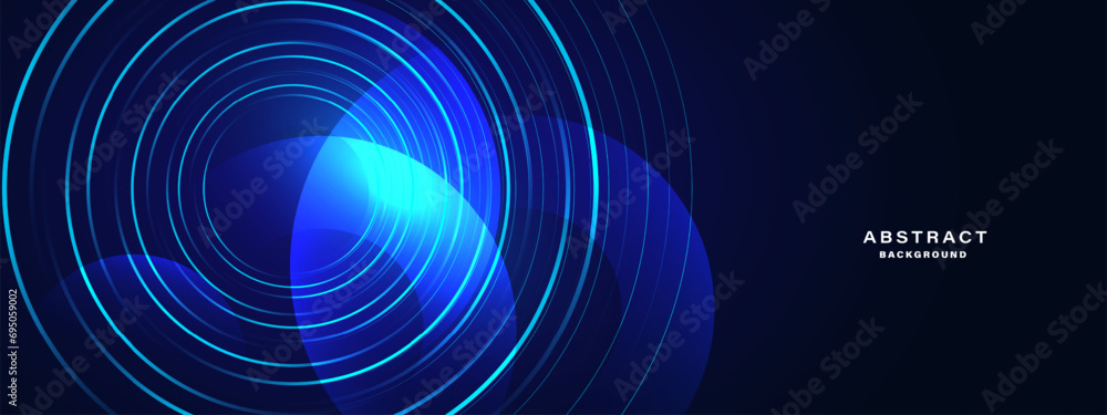Blue abstract background with spiral circle lines, technology futuristic template. Vector illustration. Blue abstract background with spiral circle lines, technology futuristic template. Vector illustration.