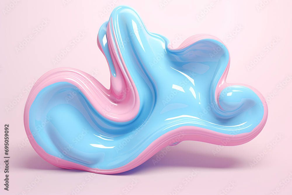 Obraz premium Soft Pop Style Abstract Art Piece