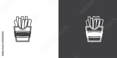 Snack of Cinema movies vector icon. Movie elements. Simple Cinema movie signs. Isolated Cinema movie on black and white background.