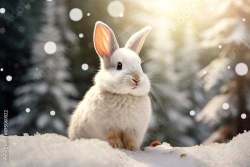 Winter Whispers  Bunny in the Snow