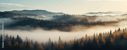 mountain view with morning dew