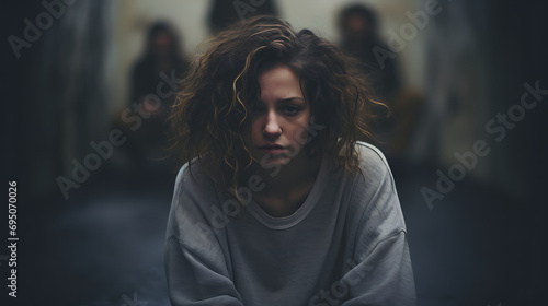 A young person in depression