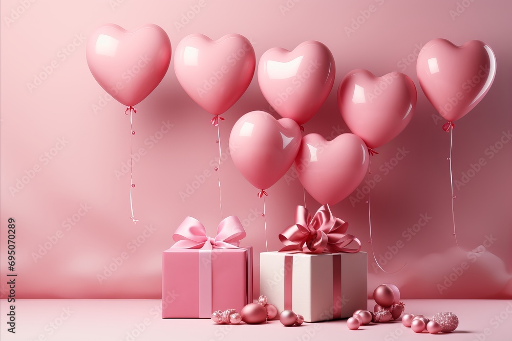 Romantic pink hearts background for a festive valentine s day celebration and love themed events