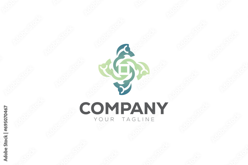 Creative logo design depicting a blue colored air conditioning fan or HVAC. Creative logo design depicting a blue colored air conditioning fan or HVAC.