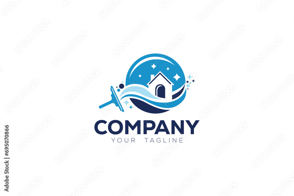 Logo design designated to the cleaning industry.