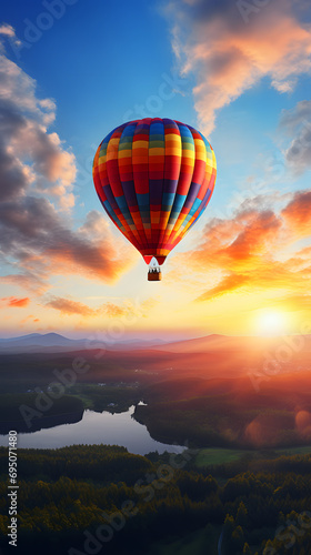 Hot air balloon, balloon flyinjg, fly, hot air balloon ride, flying in the sky © MrJeans