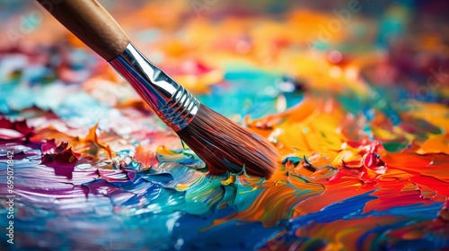 Vibrant Brushstrokes on Canvas