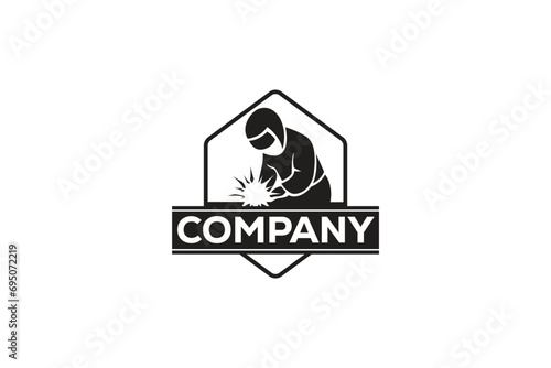 Creative logo design depicting the welding industry. 
