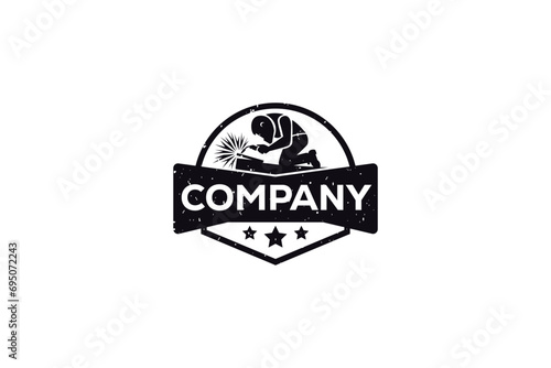 Creative logo design depicting the welding industry. 