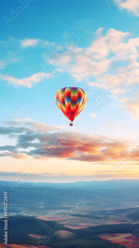 Hot air balloon, balloon flyinjg, fly, hot air balloon ride, flying in the sky © MrJeans