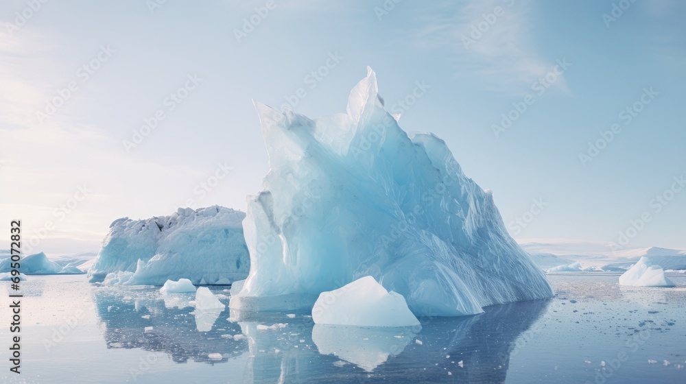 Majestic Iceberg in the Arctic Ocean
