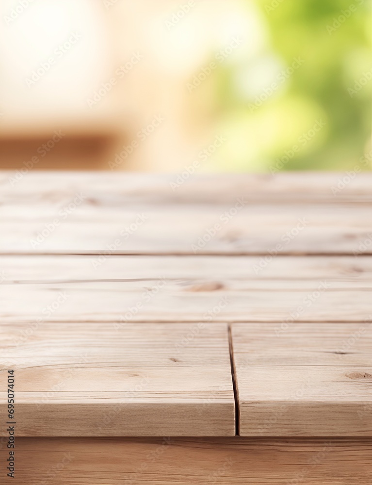 Clean rustic wooden table. AI generated illustration Clean rustic wooden table. AI generated illustration