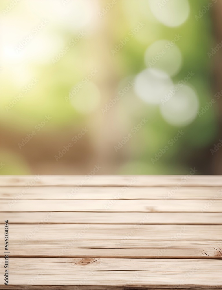 Clean rustic wooden table. AI generated illustration Clean rustic wooden table. AI generated illustration