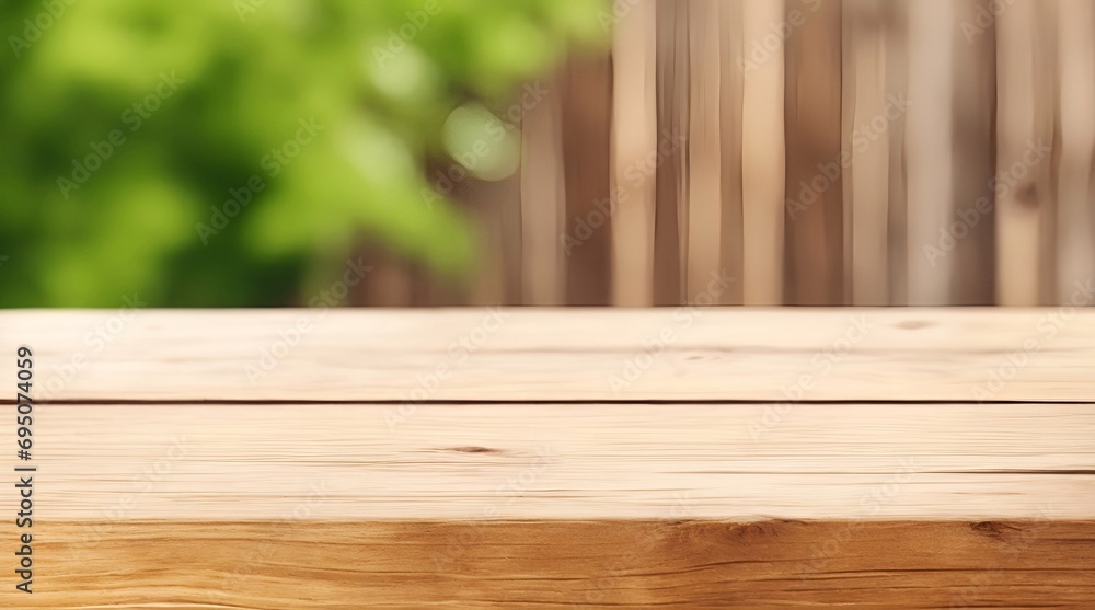 Clean rustic wooden table. AI generated illustration Clean rustic wooden table. AI generated illustration
