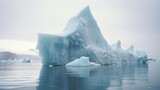 Fragile Iceberg Fragments Adrift in Open Water