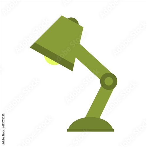 Wallpaper Mural Green table lamp. Vector image. Torontodigital.ca