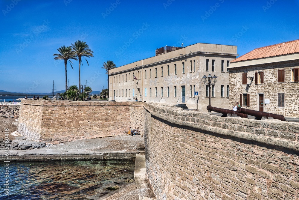 Naklejka premium Algheria, Sardinia, Italy