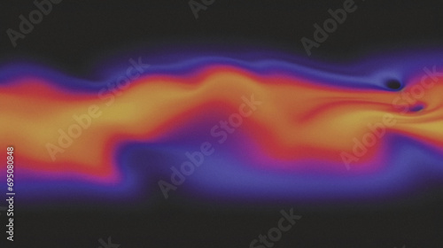 Abstract red, orange, purple and black background. Fluid, flaming and gas design. Old school heatmap.