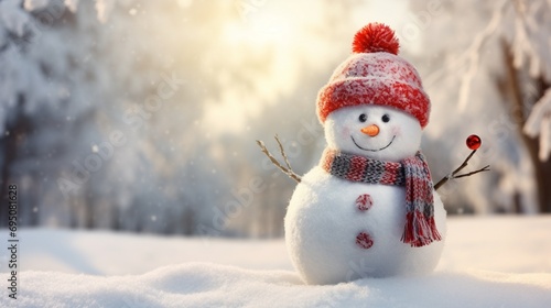 snowman on the snow © zaroosh
