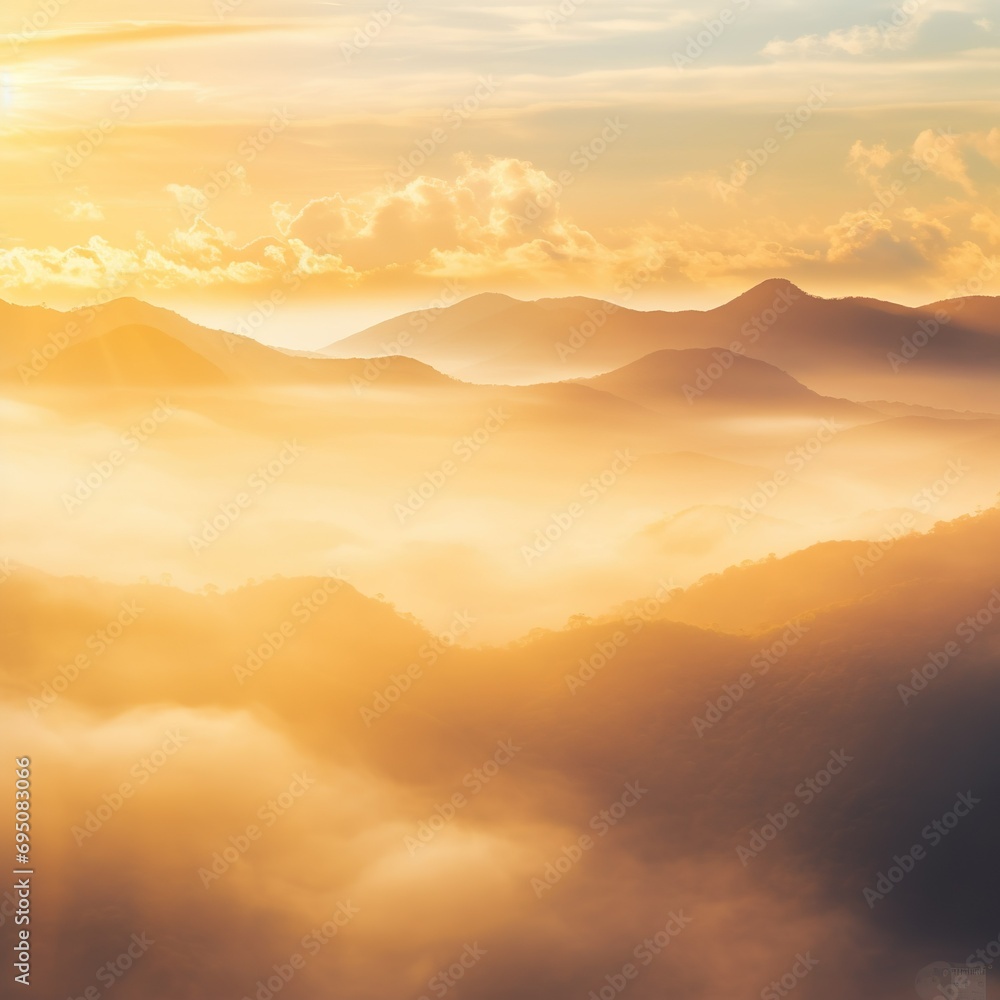Natural fog and mountains sunlight background blurring, misty waves warm colors and bright sun light. Christmas background sky sunny color orange light patterns, abstract flare evening on clouds blur. Natural fog and mountains sunlight background blurring, misty waves warm colors and bright sun light. Christmas background sky sunny color orange light patterns, abstract flare evening on clouds blur.