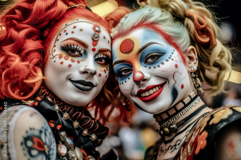 Carnival 2024 Women Colorfully Dressed Up on the Street Wallpaper Cover Poster Background Digital Art Carnival 2024 Women Colorfully Dressed Up on the Street Wallpaper Cover Poster Background Digital Art
