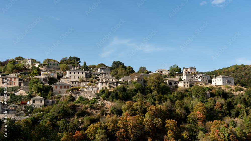 Traditional village of Vitsa in Central Zagori, Epirus region, in the Ioannina regional unit in Greece.