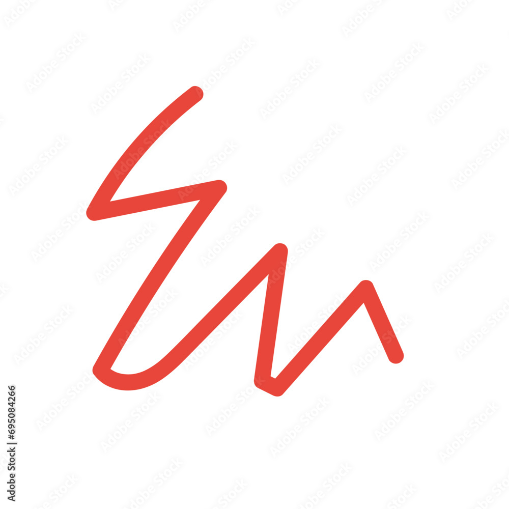 Orange red lines scribble doodle vector Orange red lines scribble doodle vector