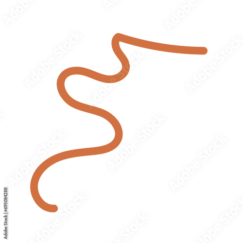 Orange red lines scribble doodle vector  © Valourine