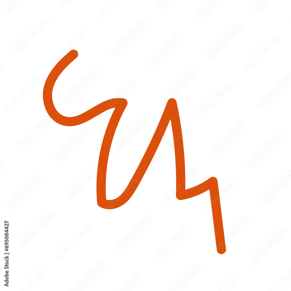 Orange red lines scribble doodle vector Orange red lines scribble doodle vector