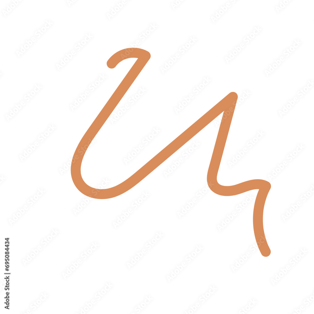 Orange red lines scribble doodle vector 