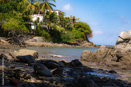 resort right on coast of Sayulita Mexico 