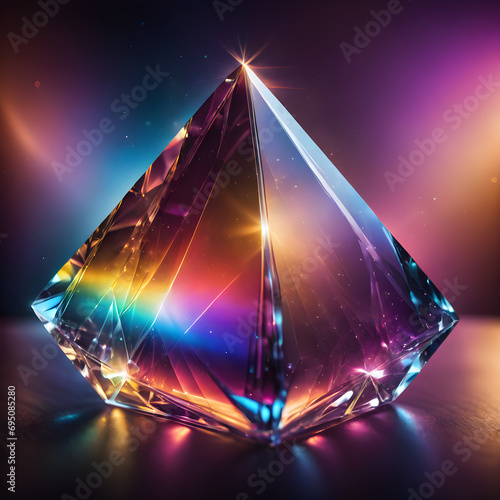 Crystal prism, colorful