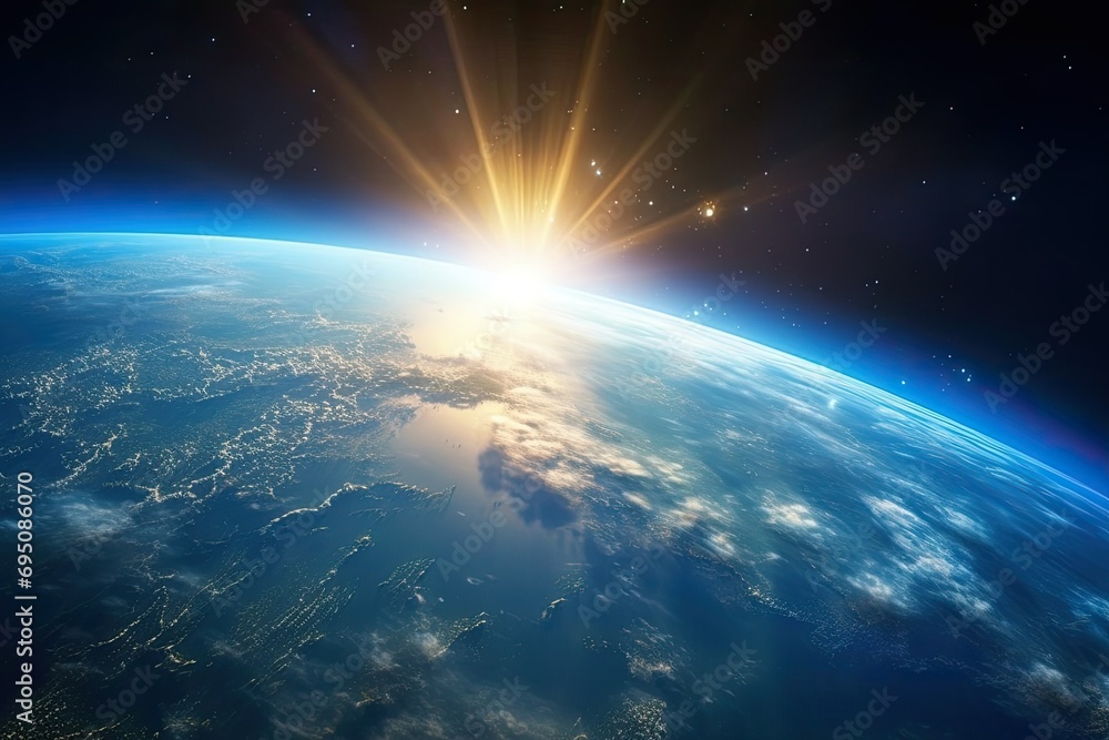 Fototapeta premium earth and sun