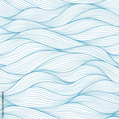 Seamless abstract blue and whitel background. Vector blue weave