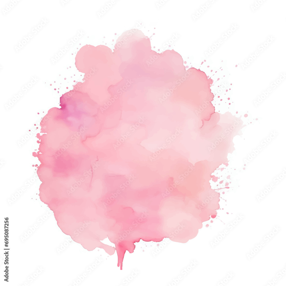 Pink paint splashes, Pink watercolor splash