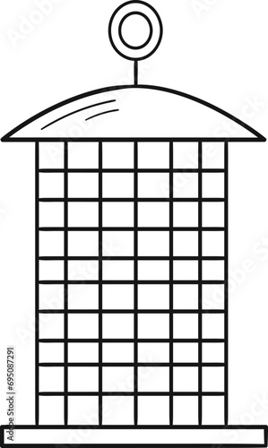 Birdhouse Feeder Outline