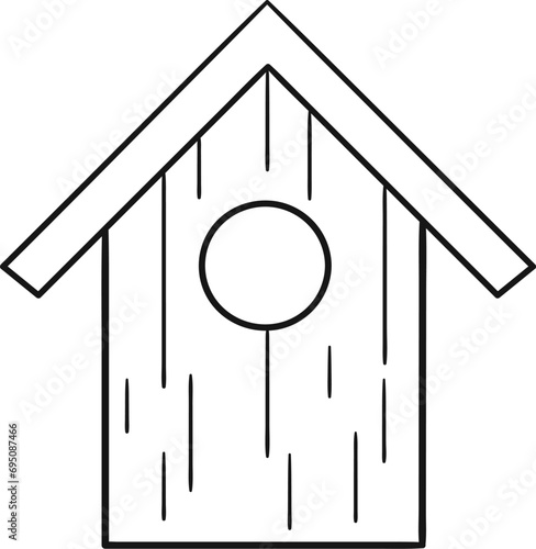 Birdhouse Feeder Outline