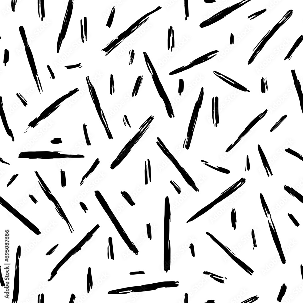 Aesthetic Contemporary printable seamless pattern with abstract line, dot, shape brush stroke in black and white colors. Boho background in minimalist style vector Illustration for wallpaper fabric Aesthetic Contemporary printable seamless pattern with abstract line, dot, shape brush stroke in black and white colors. Boho background in minimalist style vector Illustration for wallpaper fabric