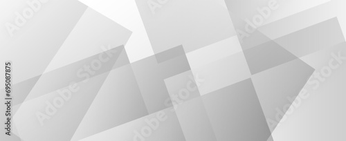 modern abstract white background design with layers of textured white transparent material in the shape of triangular diamonds and squares in a random geometric pattern, vector