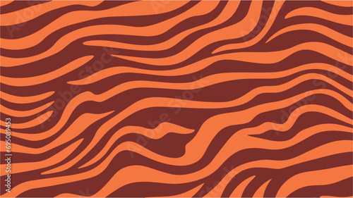 Stock texture of the animal. Vibrant graphic wallpaper with stripes design. Contemporary colors. Vector Illustration with Optical Illusion. Tiger background. Vector tiger pattern. Seamless.