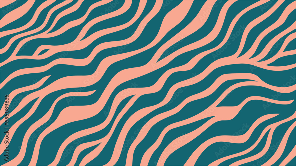 Fototapeta premium Vibrant abstract background. ABSTRACT COLORFUL WAVY LINE VECTOR PATTERN BACKGROUND. Monochrome diagonal waves. Abstract EPS 10 illustration. Abstract business illustration. Seamless.