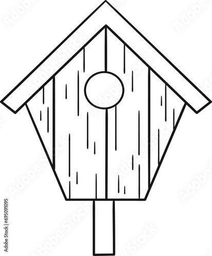 Birdhouse Feeder Outline
