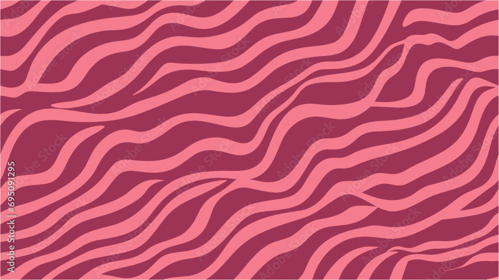 Fototapeta premium Simple graphic, abstract geometrical backdrop pattern. Simple curved lines with repeat stripes texture. Wavy background. Seamless design for tile, print, swimwear.