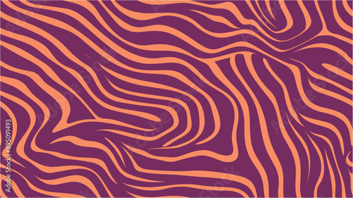 Minimal design. Wavy doodle vector illustration background. Texture with wavy, curves lines. Vector illustration Abstract pattern. Background. 60s, 70s style liquid groovy background. Seamless.