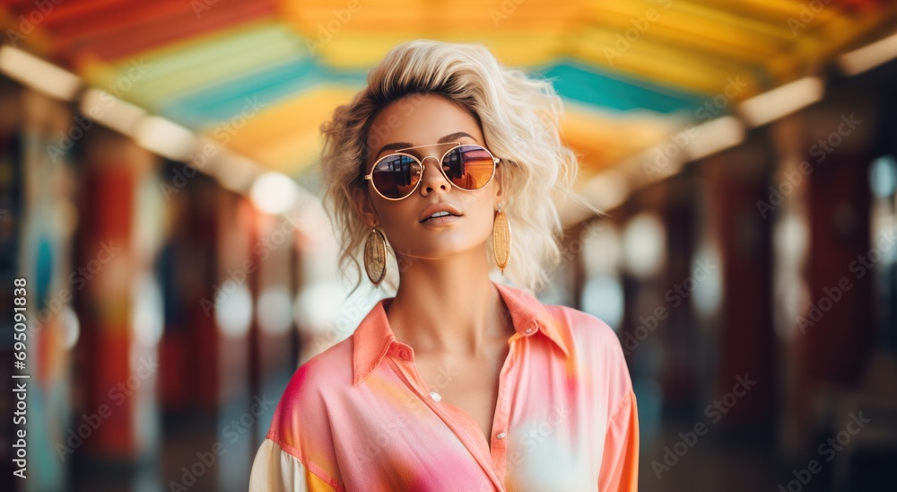 a woman wearing white pants and shades a woman wearing white pants and shades
