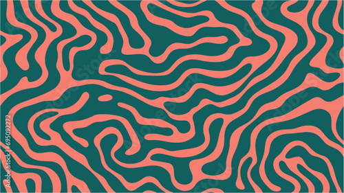 Vector Psychedelic Wavy Background. Abstract wave pattern. Abstract backgroud. Abstract halftone vector illustration. Vector. Grunge texture. Seamless.