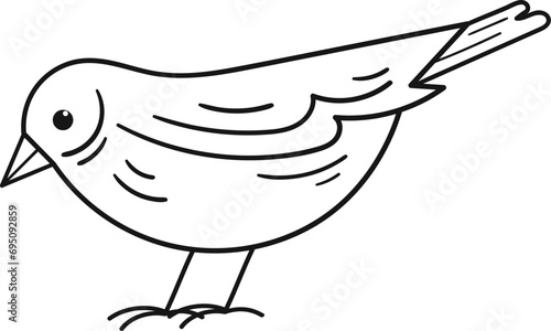 Bird Staying Outline